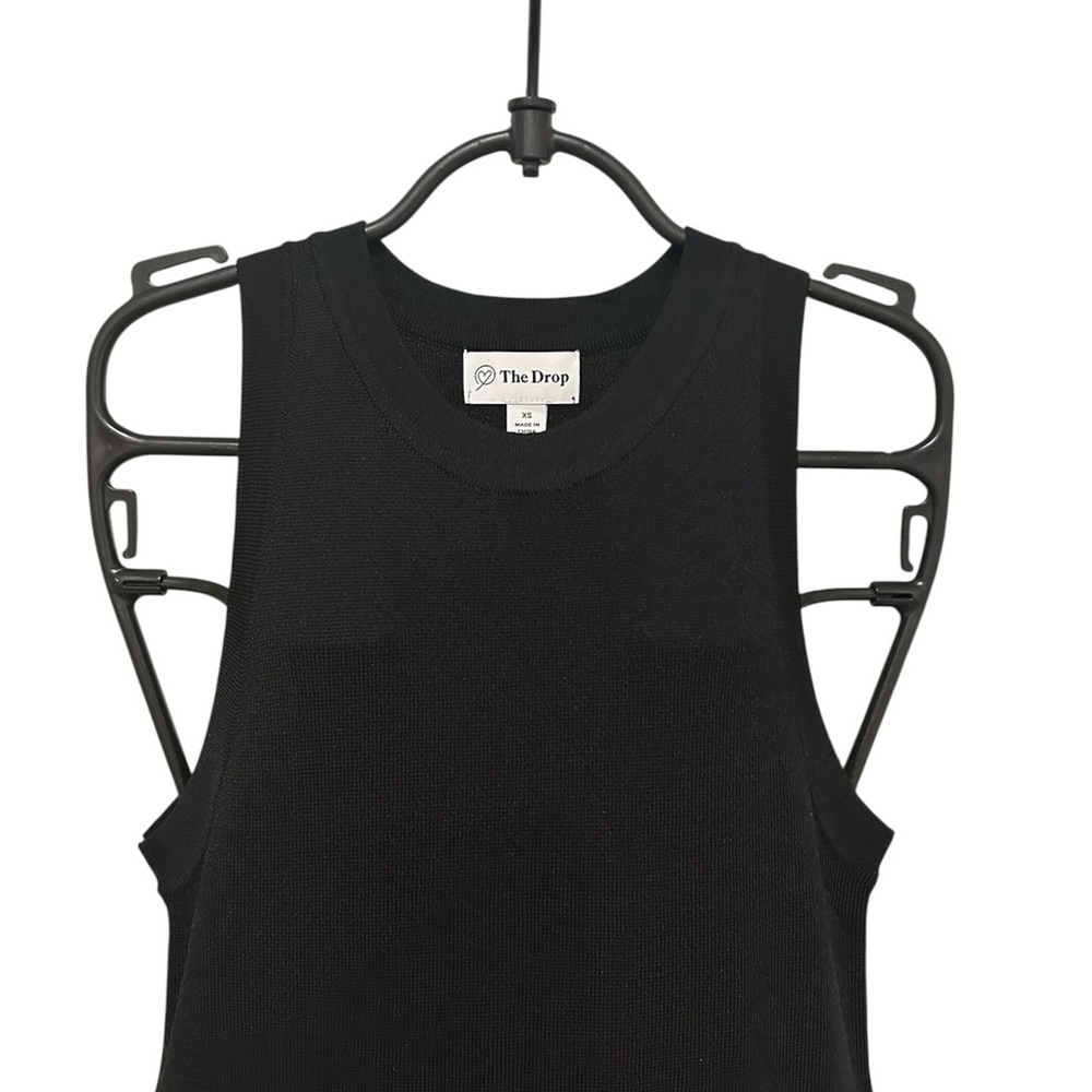 🖤 Staples by The Drop Black Midi Tank Dress – XS – Viscose/Nylon Blend - Picture 5 of 9